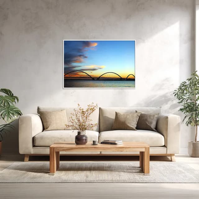Quadro Decorativo Fim de Tarde Ponte JK