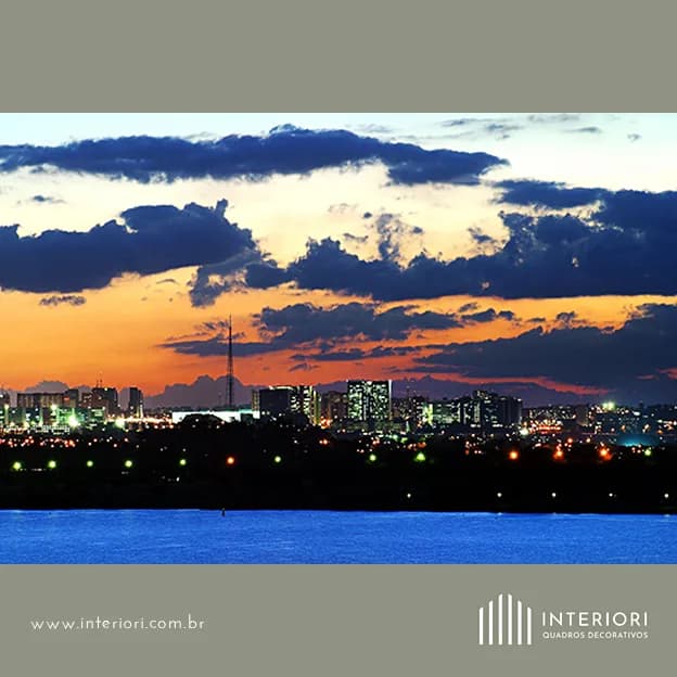 Quadro Decorativo Fim de Tarde no Plano Piloto