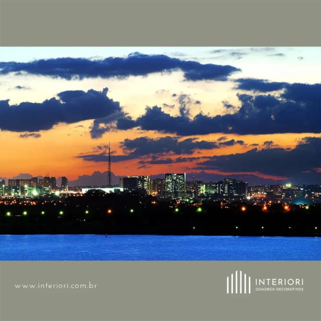 Quadro Decorativo Fim de Tarde no Plano Piloto