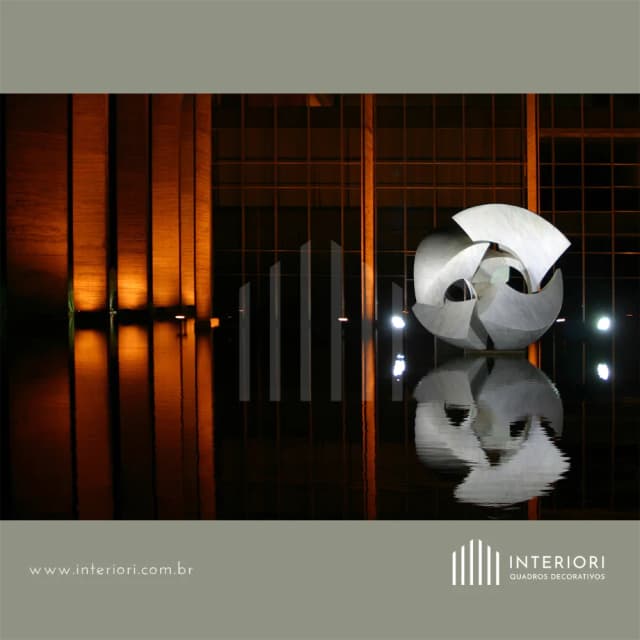 Quadro Decorativo Escultura Meteoro do Palácio Itamaraty