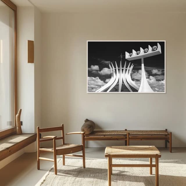 Quadro Decorativo Catedral de Brasília P&B