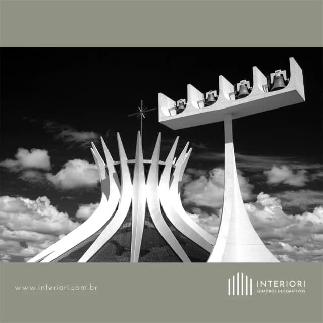 Quadro Decorativo Catedral de Brasília P&B