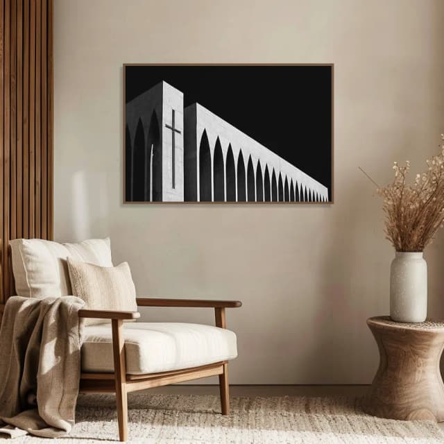 Quadro Decorativo Santuário Dom Bosco P&B