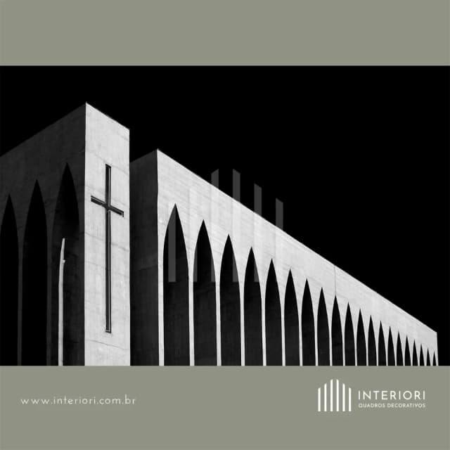 Quadro Decorativo Santuário Dom Bosco P&B