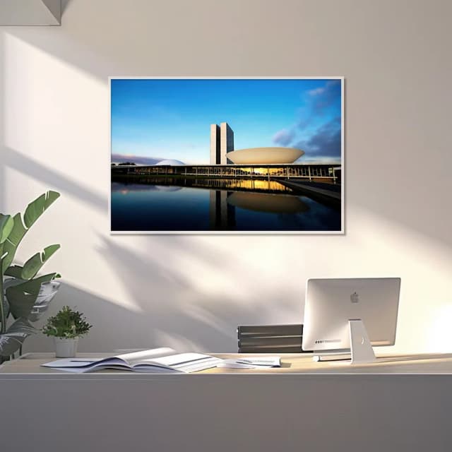 Quadro Decorativo Fim de Tarde Congresso Nacional