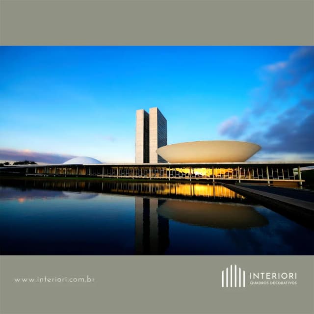 Quadro Decorativo Fim de Tarde Congresso Nacional