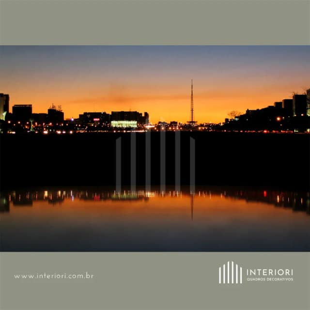 Quadro Decorativo Pôr do Sol visto da Esplanada dos Ministérios