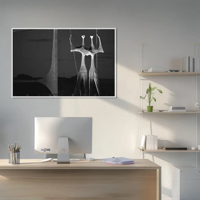 Quadro Decorativo Os Candangos P&B