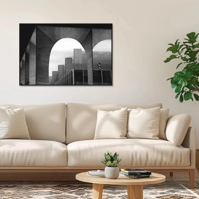 Quadro Decorativo Detalhe do Palácio Itamaraty P&B