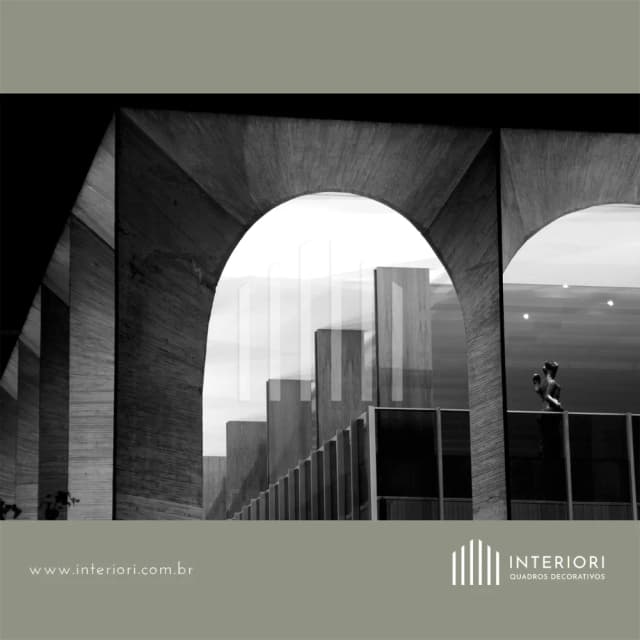 Quadro Decorativo Detalhe do Palácio Itamaraty P&B