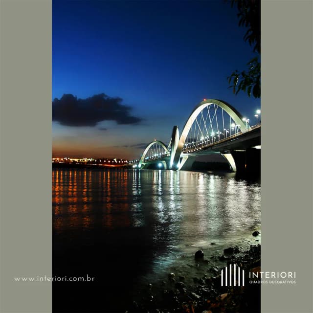 Quadro Decorativo Ponte JK e Orla do Lago Paranoá
