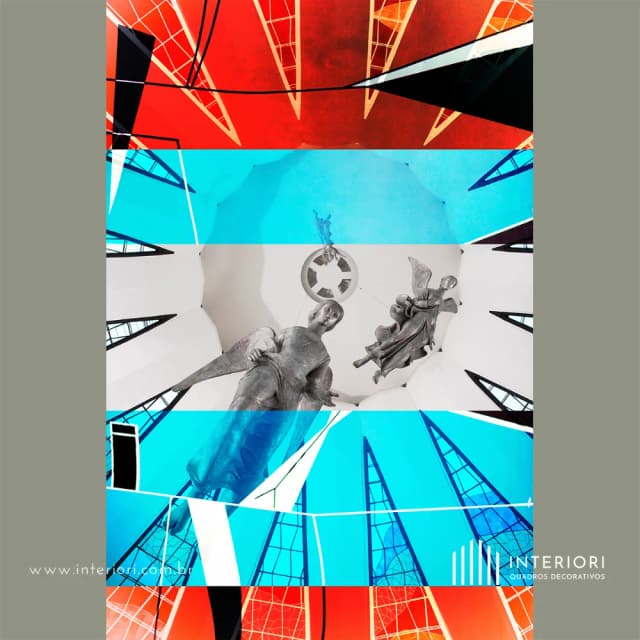 Quadro Decorativo Interferência Interna Catedral de Brasília 01